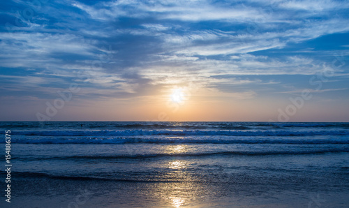 Amazing sunset at Arambol beach, North Goa, India