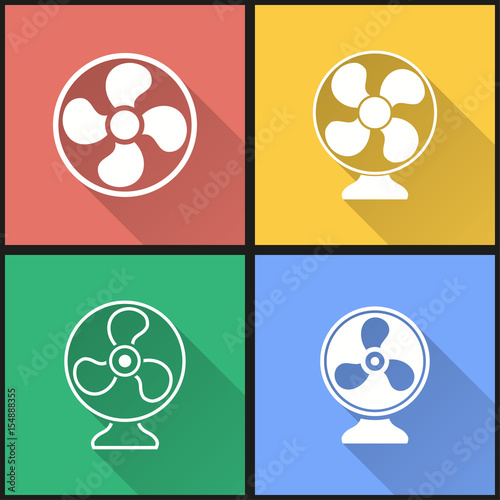 Fan icon set.