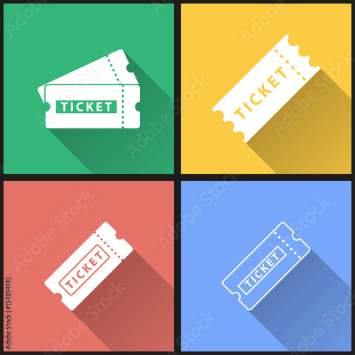 Ticket icon set.