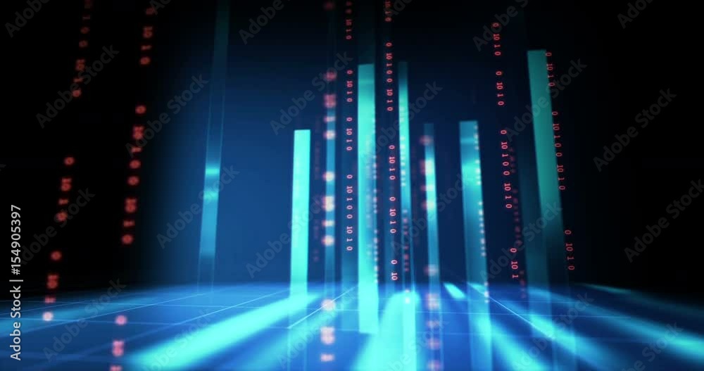 futuristic digital code number abstract background, represent  coding technology and programming languages.Loopable 4k footage.


