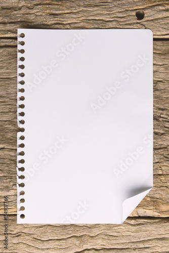 note book on grunge wood