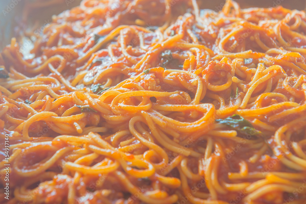 Italian Spaghetti with minced beef and tomato sauce Italian Spaghetti with minced beef and tomato sauce