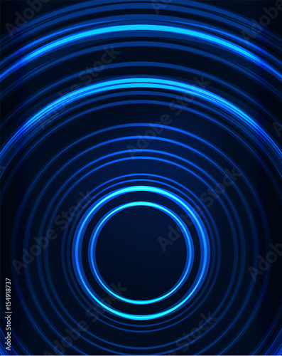 Neon circles abstract background