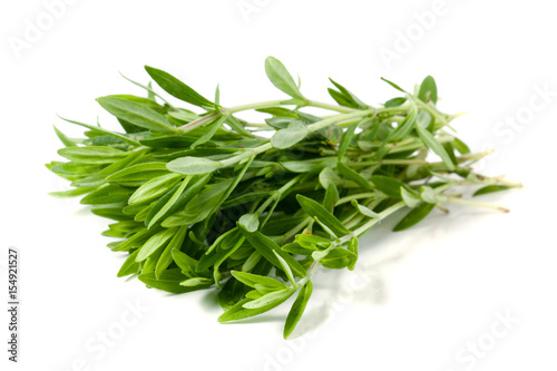 Thyme fresh herb isolated on white background
