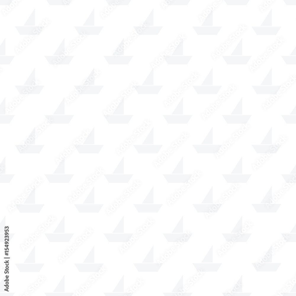 Geometric monochrome abstract seamless pattern with sailboats Geometric monochrome abstract seamless pattern with sailboats
