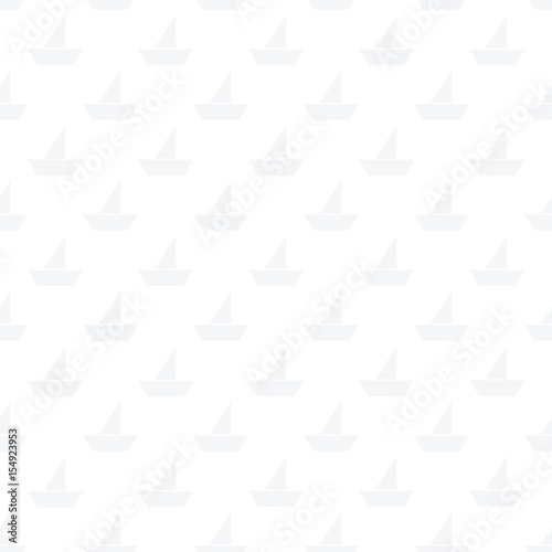 Geometric  monochrome abstract seamless pattern with sailboats