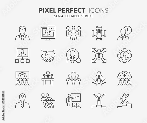 business thin line icons 1