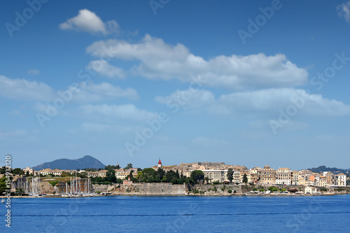 old Corfu town summer season Greece