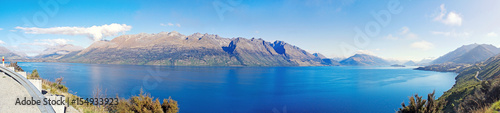 Lake Wakatipu panorama view, Queens town, South Island, New Zealand