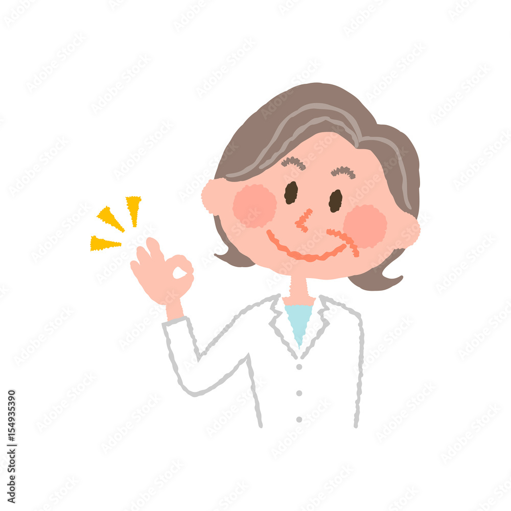 vector illustration of an elderly female pharmacist vector illustration of an elderly female pharmacist