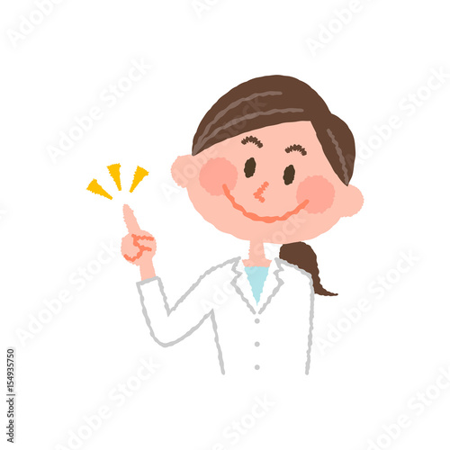 vector illustration of a young female pharmacist