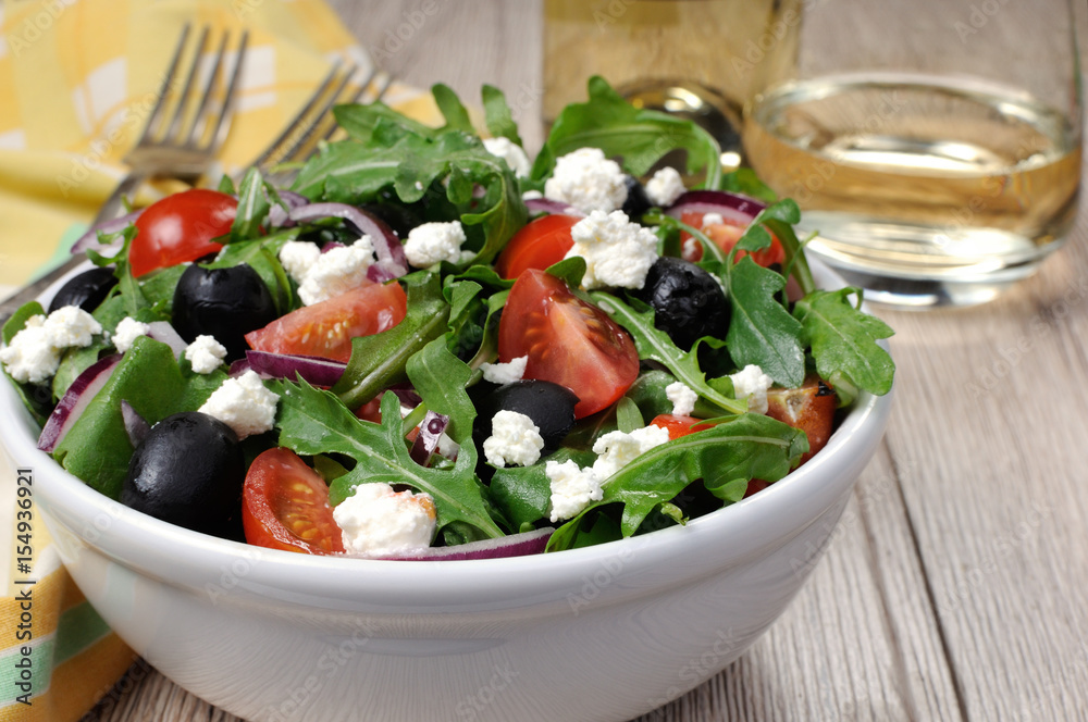 Greek salad with arugula Greek salad with arugula