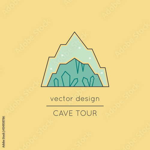 Cave line icon