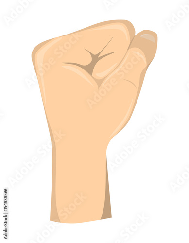 Hand fist gesture.