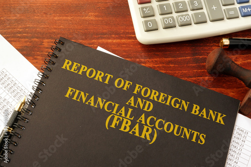 Book with title Report of Foreign Bank and Financial Accounts (FBAR) photo