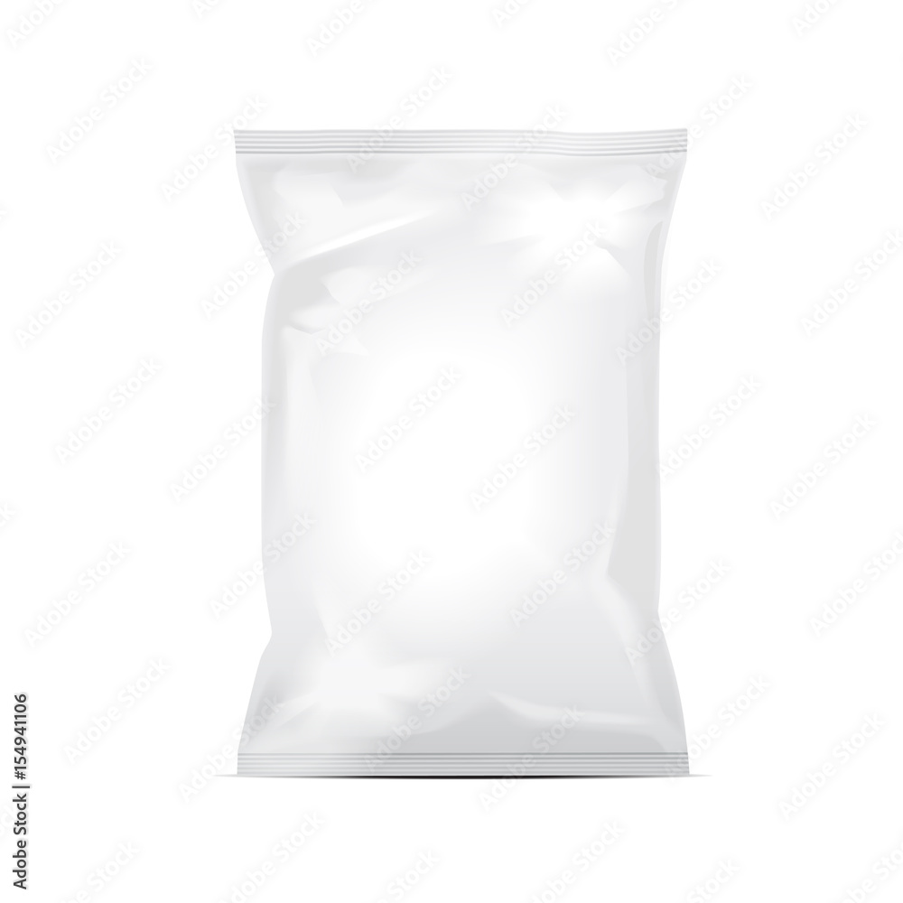 Set Of Blank White And Transparent Foil Bag Packaging For Food Snack Coffee  Cocoa Sweets Crackers Chips Nuts Sugar Vector Plastic Pack Mock Up Stock  Illustration - Download Image Now - iStock