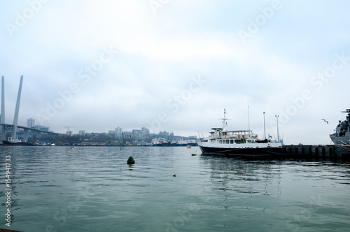 Russia, Vladivostok, April 8: ships on the sea