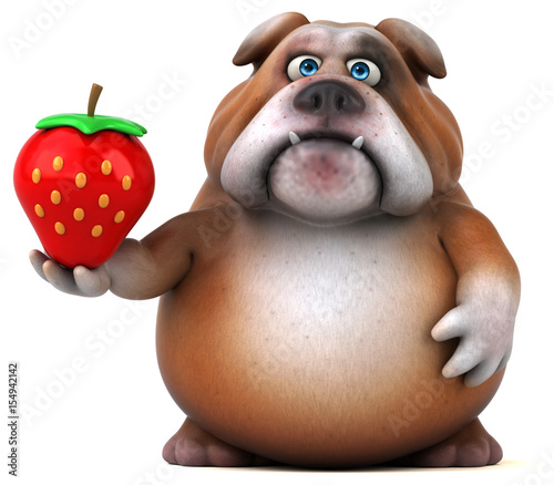 Fun bulldog - 3D Illustration