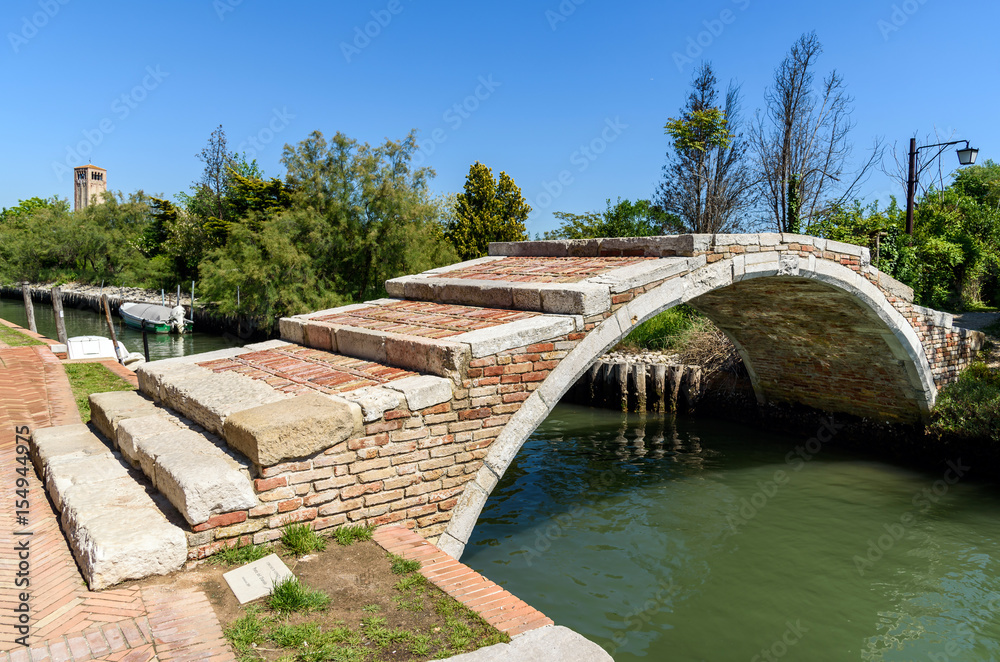devil's bridge in Torcello island, venetian lagoon, italy