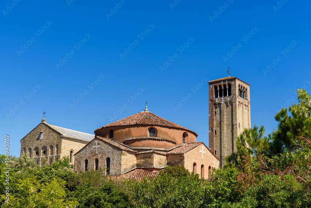 church of Santa Fosca and Santa Maria Assunta in Torcello island, venetian lagoon, italy