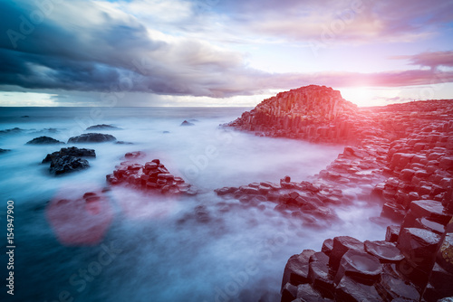 The Giant's Causeway  in the morning. photo