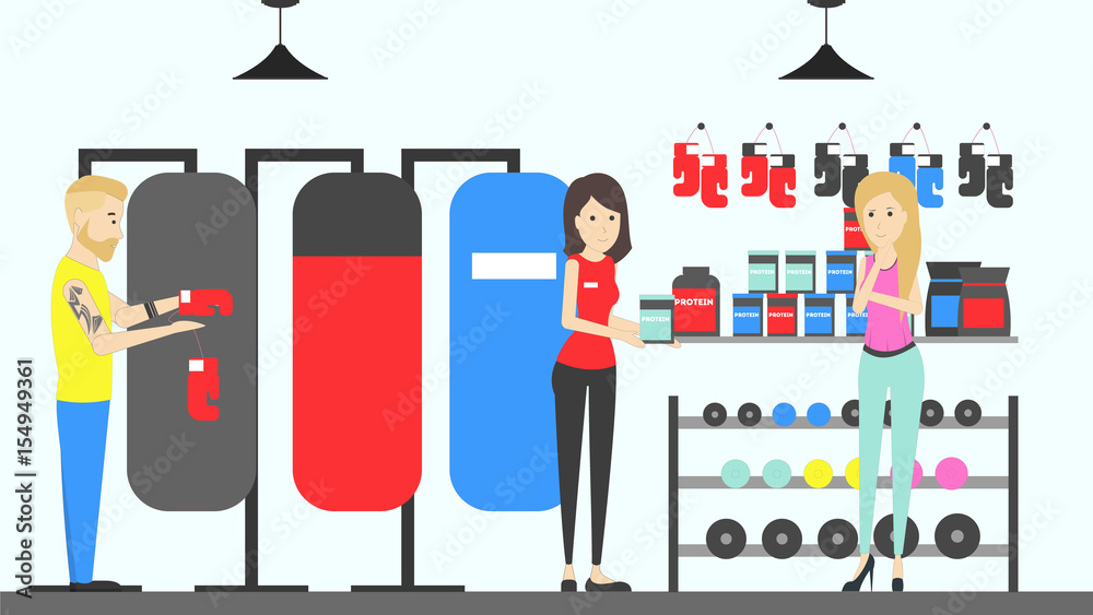 Obraz premium Sport store interior.