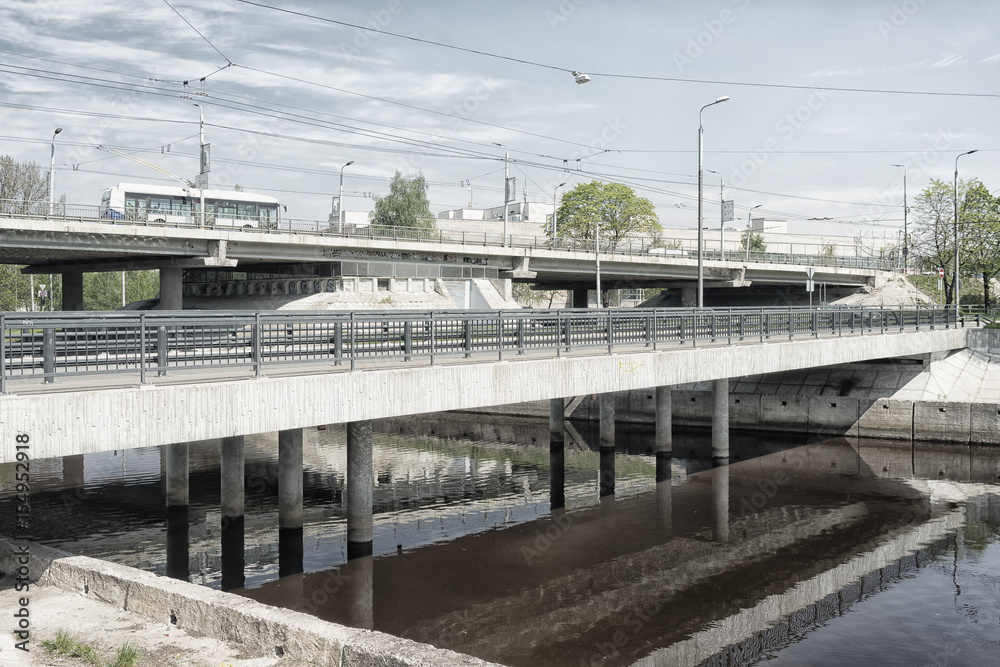 Urban summer landscape of Riga