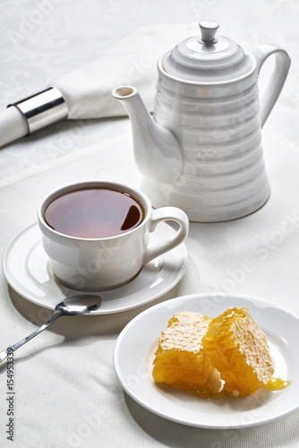 Breakfast tea with honey