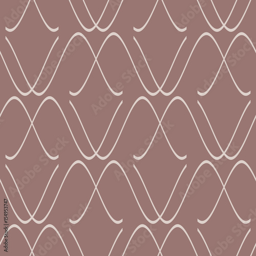 Colored seamless pattern with geometric elements. Brown background