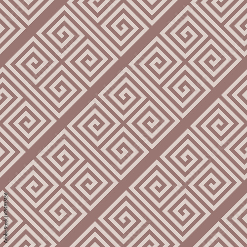 Geometric seamless pattern. Brown abstract background with square shape elements