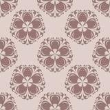 Brown seamless pattern. Floral abstract background for textile and fabric