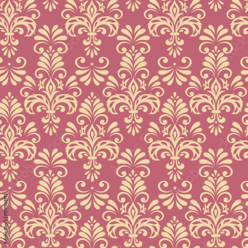vintage floral seamless patten. Classic Baroque wallpaper. seamless vector background 