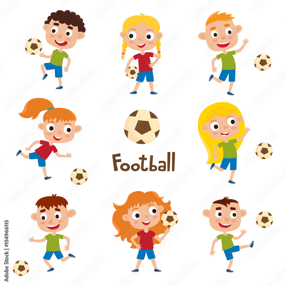 Vector illustration of little girls and boys in shirt and short Vector illustration of little girls and boys in shirt and short