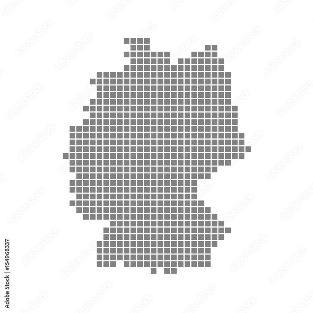 Deutschlandkarte aus grauen Punkten