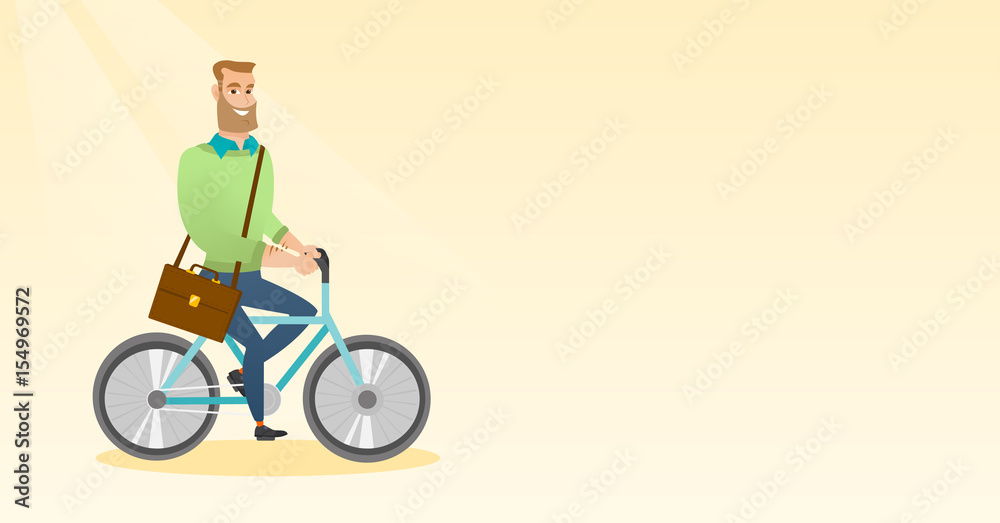 Man riding bicycle vector illustration. Man riding bicycle vector illustration.