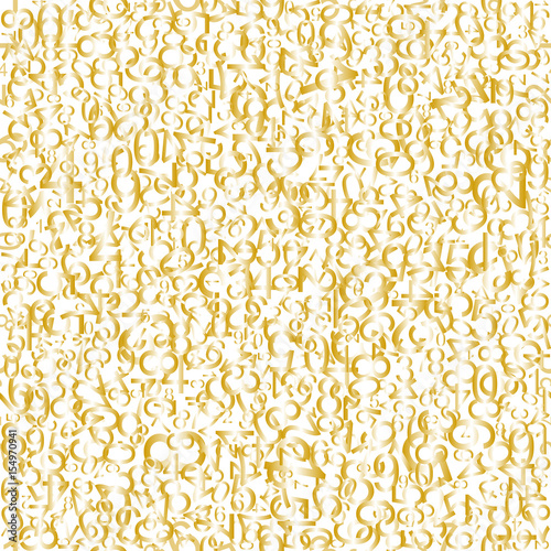 Seamless texture with a gold mathematical pattern