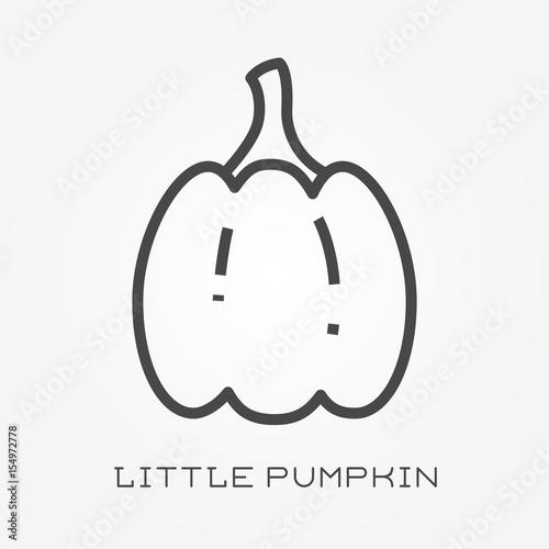 Line icon little pumpkin