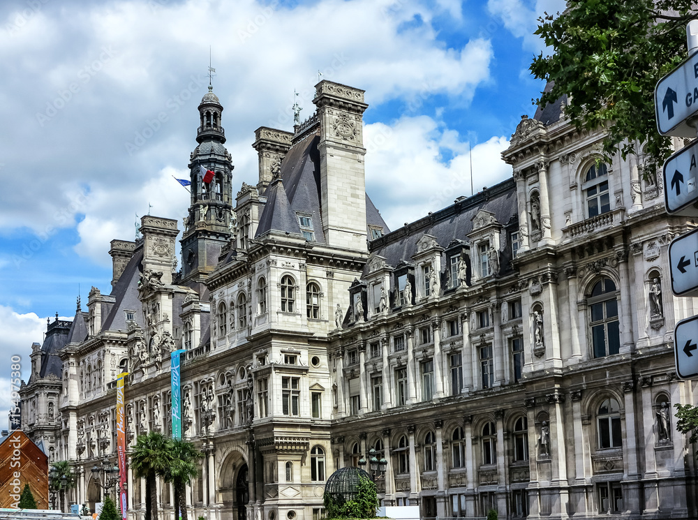 City Hall - Hotel de Ville in Paris, France