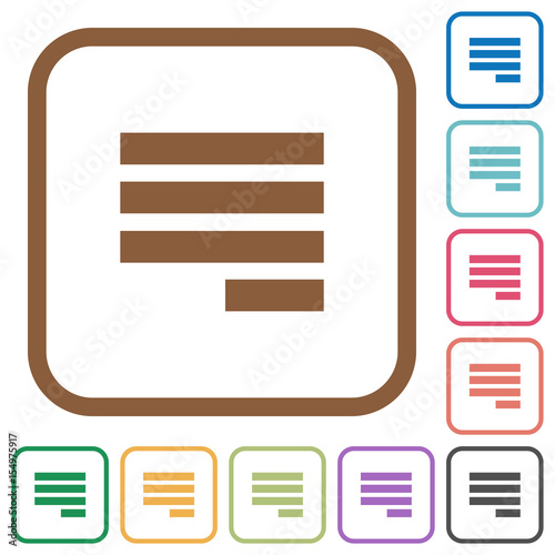 Text align justify last row right simple icons