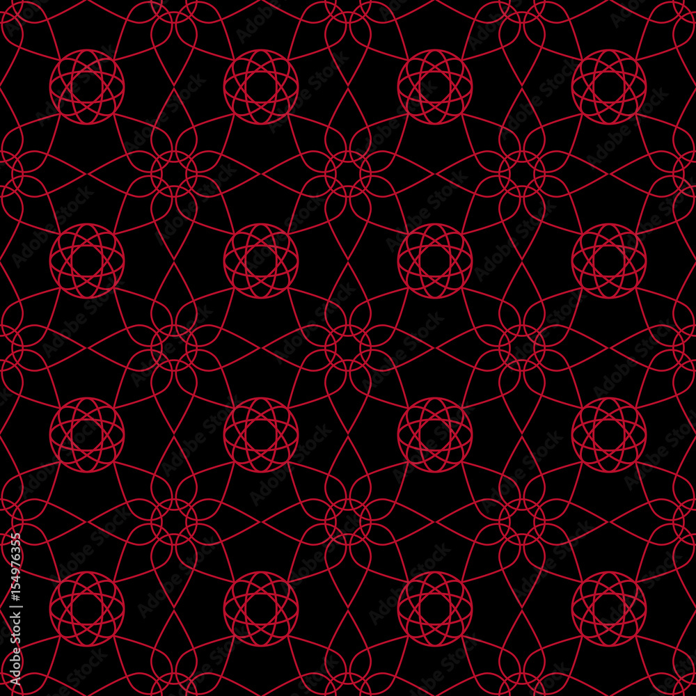 Seamless pattern with flower element. Red and black abstract wallpaper Seamless pattern with flower element. Red and black abstract wallpaper