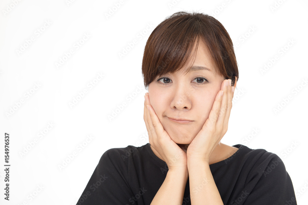 お肌が気になる女性 お肌が気になる女性