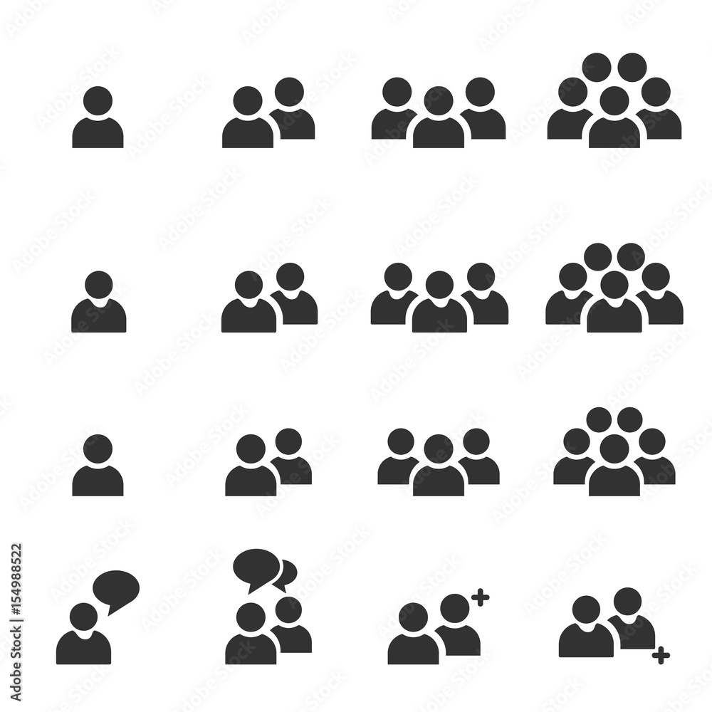 People Icon work group Team Vector
