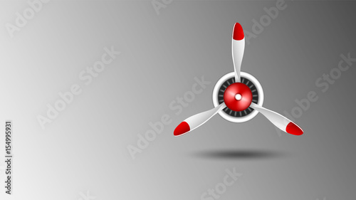 Aircraft propeller with radial engine.