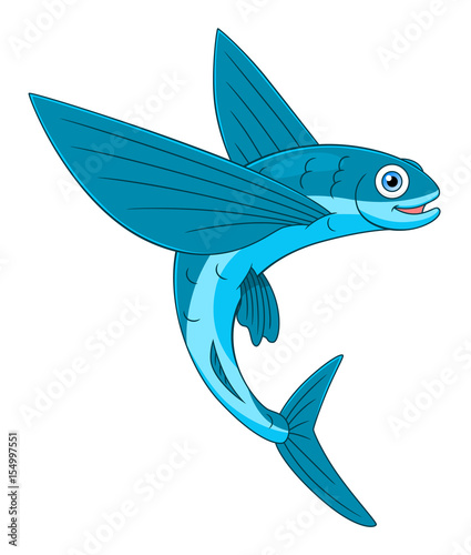 Cheerful flying fish