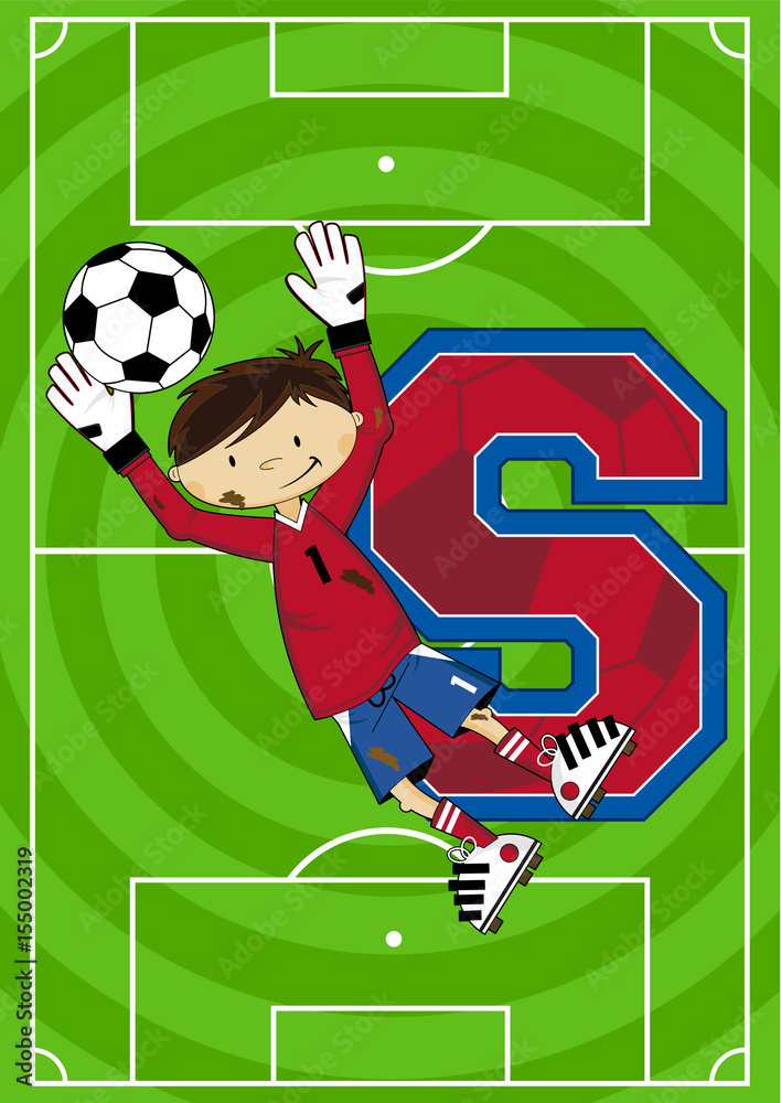 Fototapeta premium S is for Soccer - Football Goalkeeper