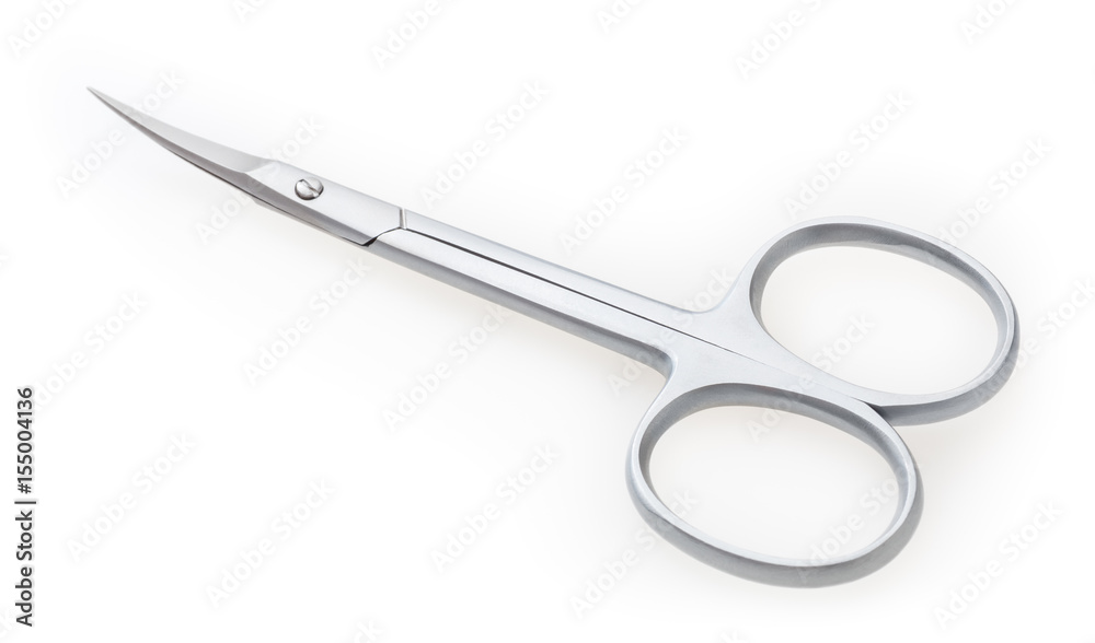 Obraz premium Nail scissors isolated on white background with clipping path