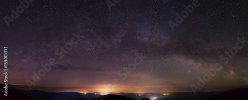 amazing star night with milky way