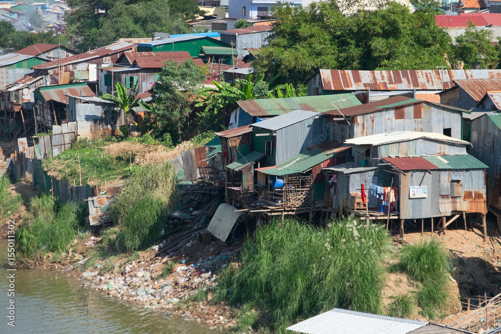 Fotografie Typical village in southeastern Asia