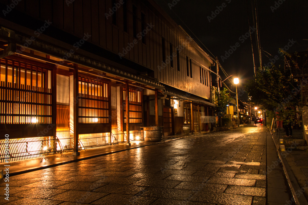 京都の夜景の街並み