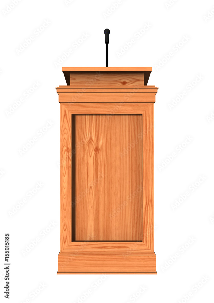 Photography 3D Rendering Podium on White